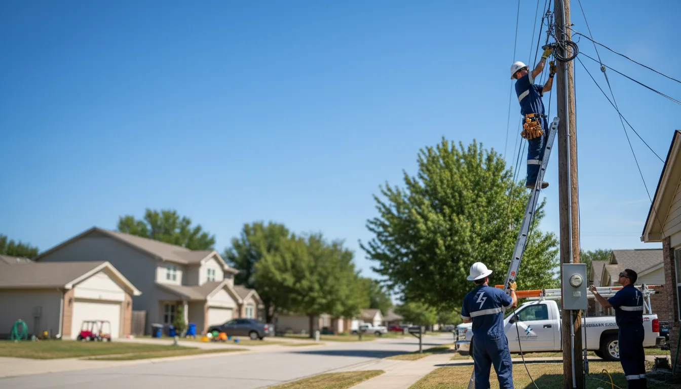 Residential electrician providing installation services in Sayre, OK